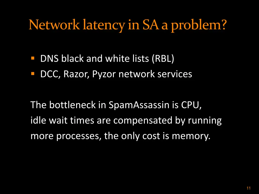network latency in sa a problem