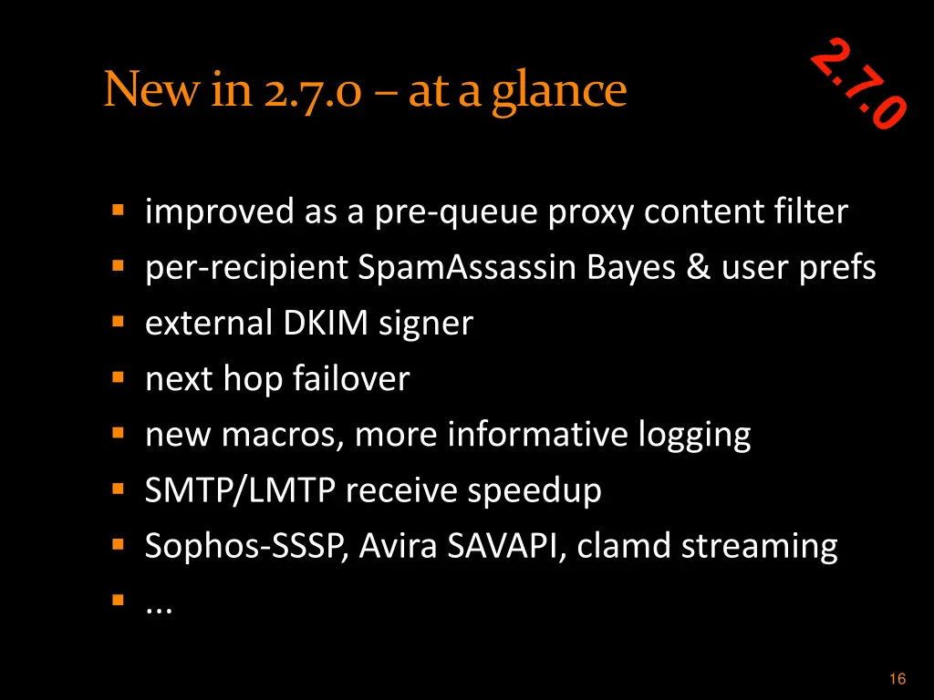 new in 2 7 0 at a glance