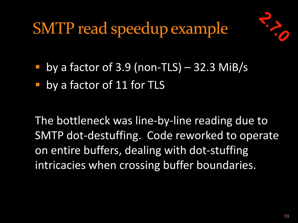 smtp read speedup example