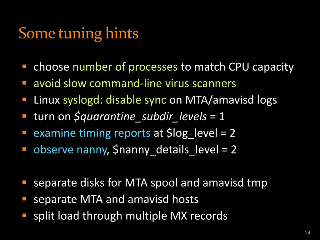 some tuning hints