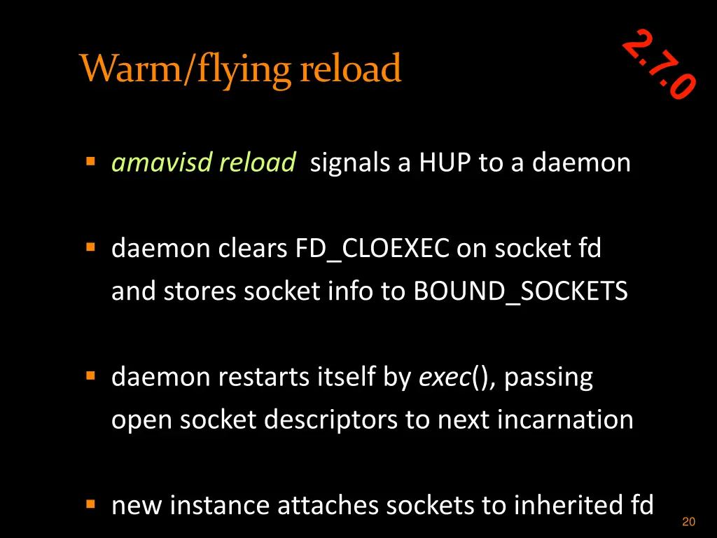 warm flying reload