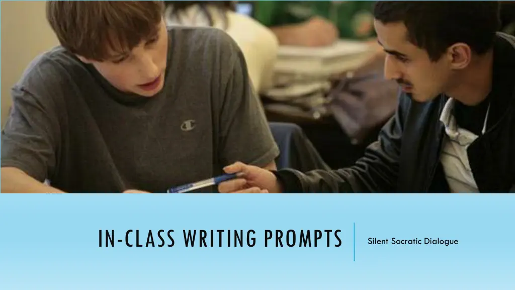 in class writing prompts