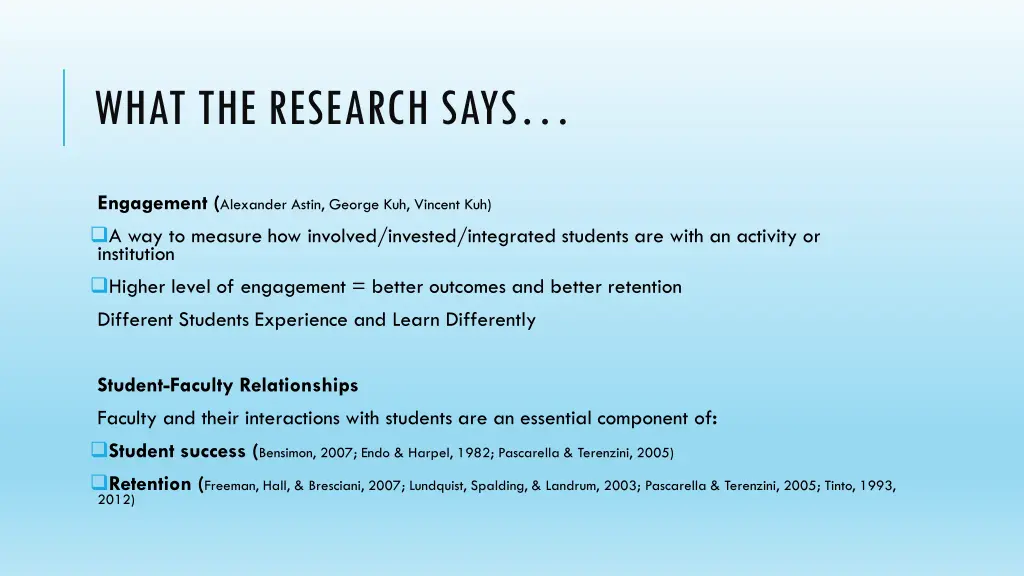 what the research says