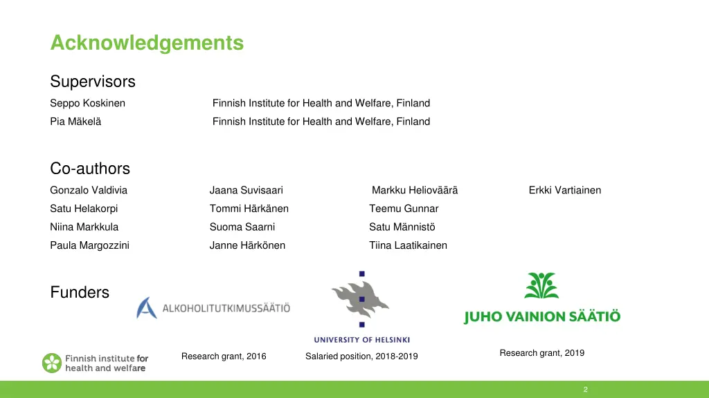 acknowledgements