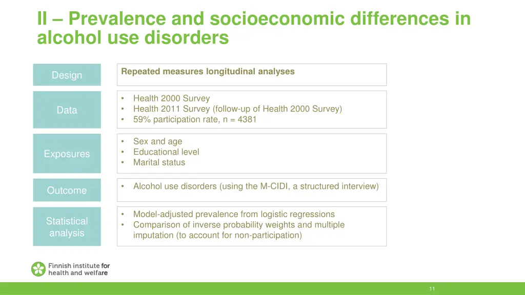 ii prevalence and socioeconomic differences