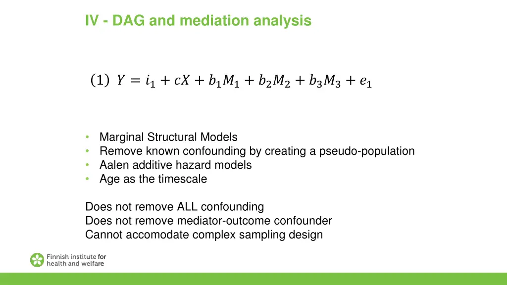 iv dag and mediation analysis