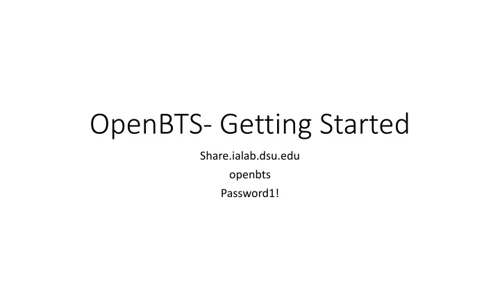 openbts getting started