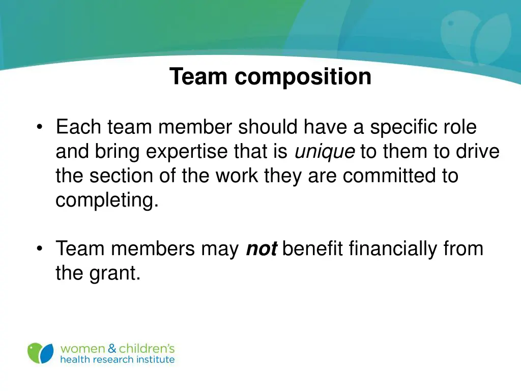 team composition