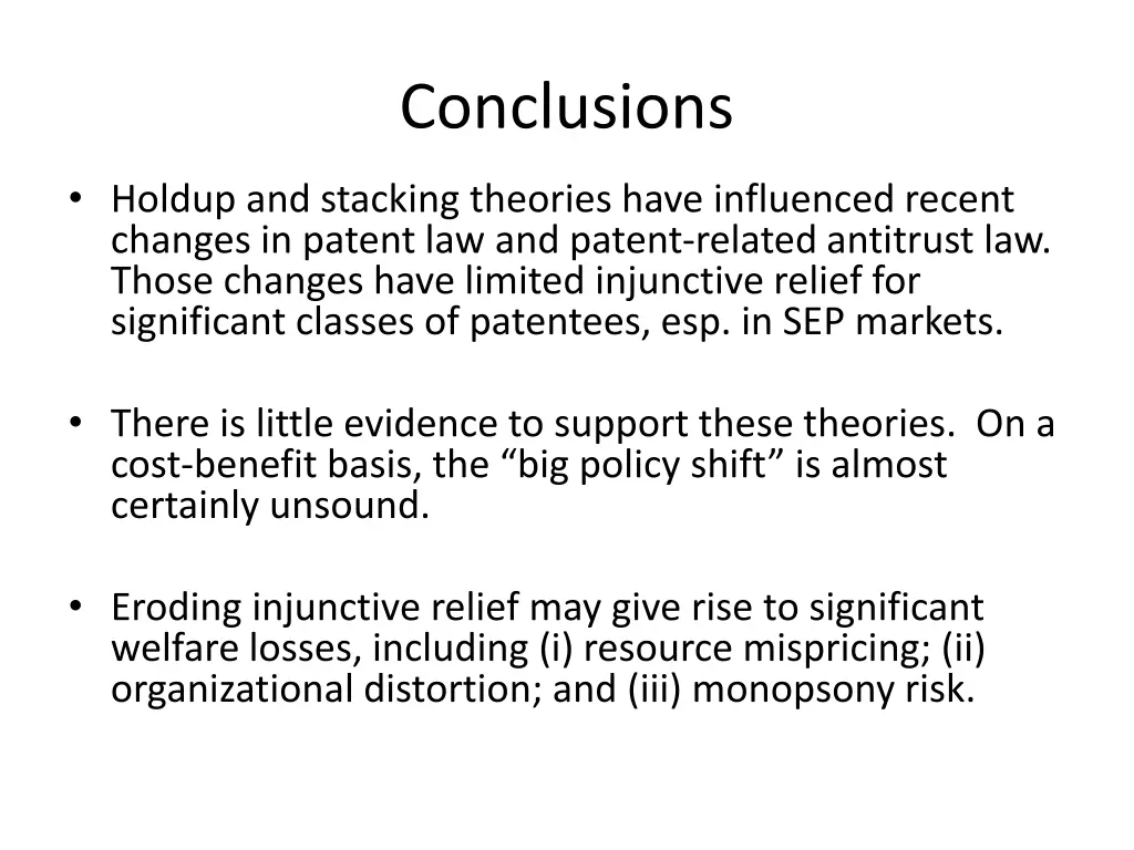 conclusions
