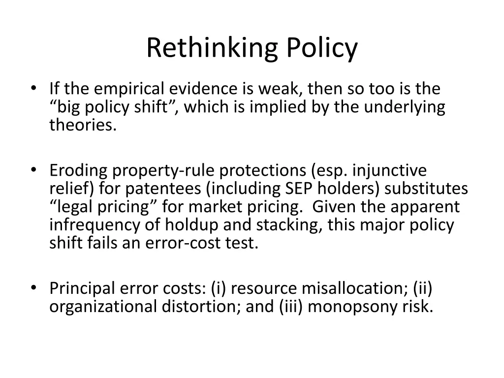 rethinking policy