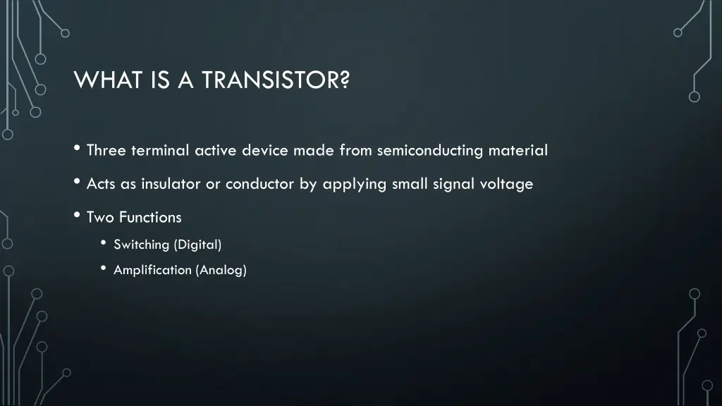 what is a transistor