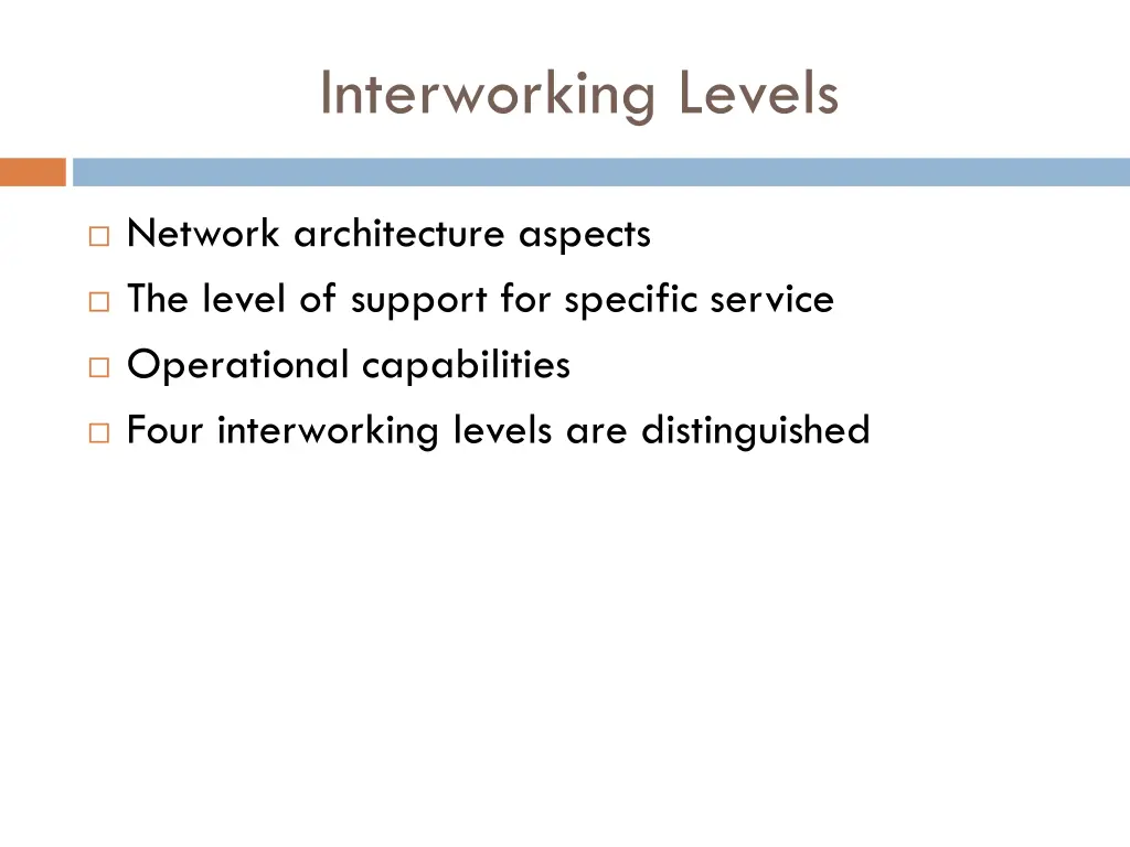 interworking levels