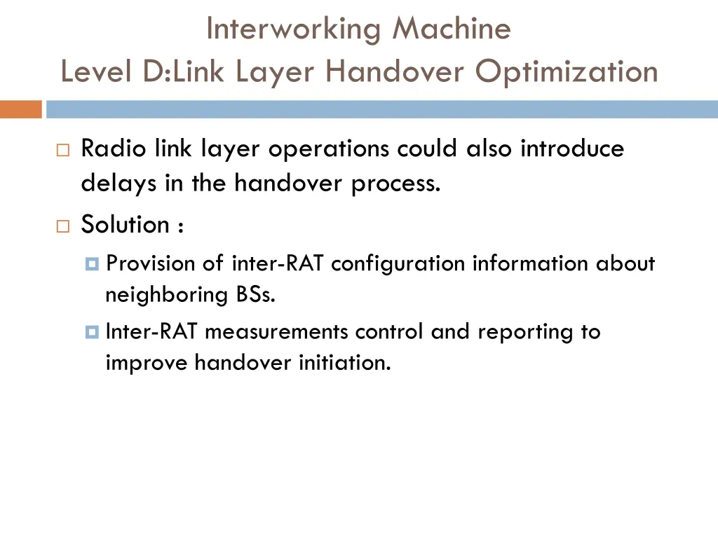 interworking machine level d link layer handover