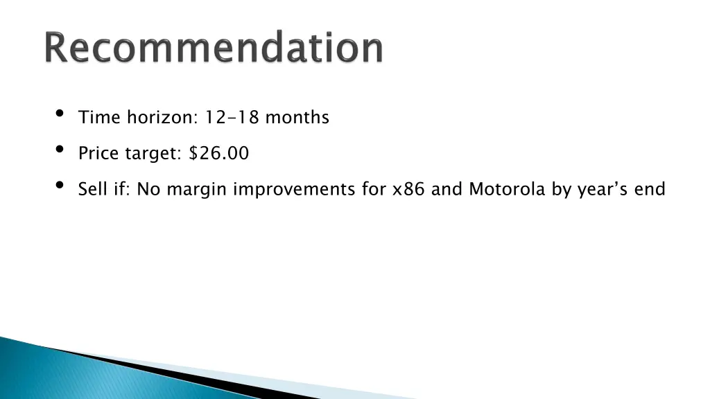 time horizon 12 18 months price target 26 00 sell
