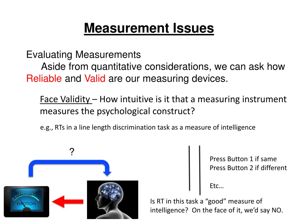 measurement issues 29