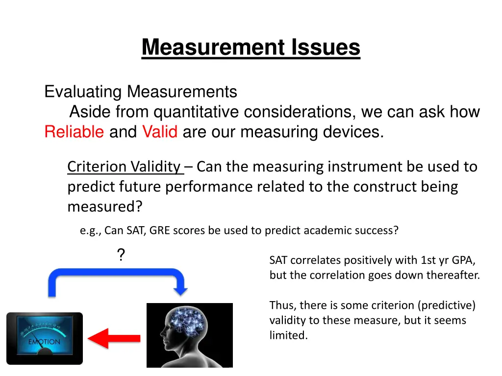 measurement issues 31