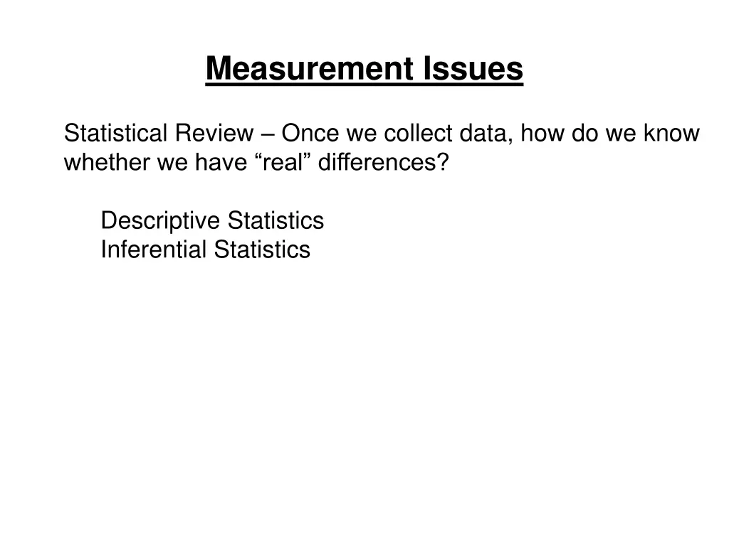 measurement issues 38