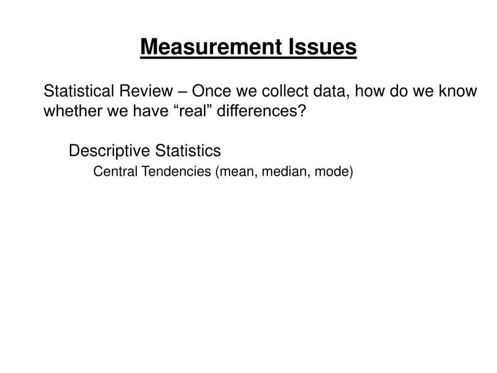 measurement issues 40