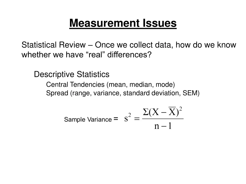 measurement issues 43