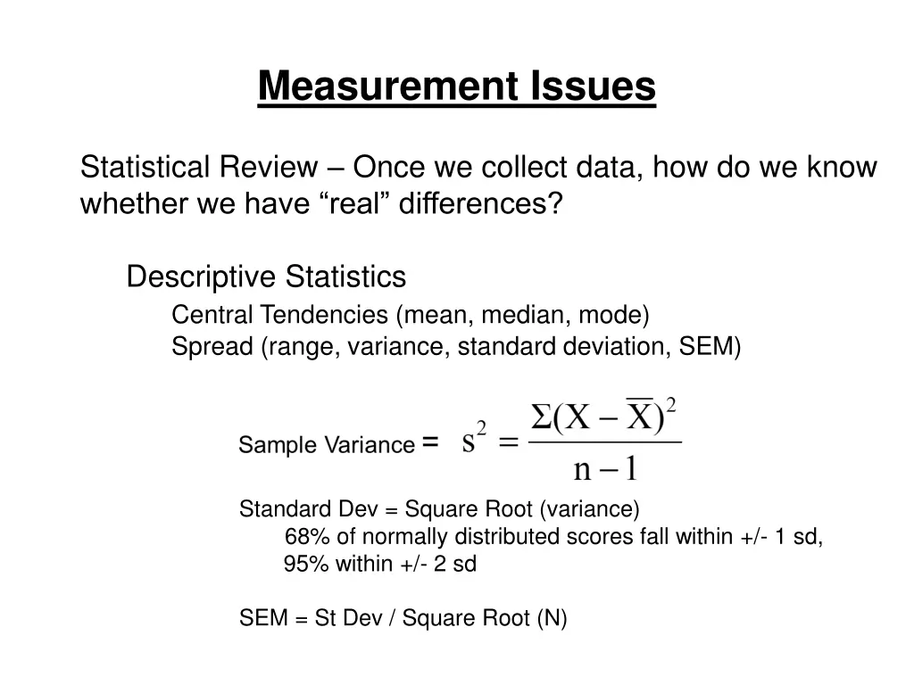 measurement issues 44