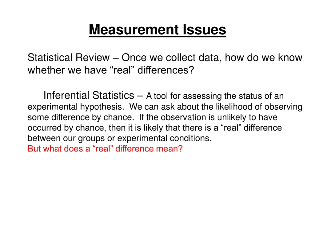 measurement issues 46