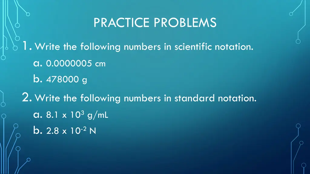 practice problems