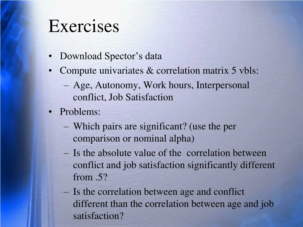 exercises