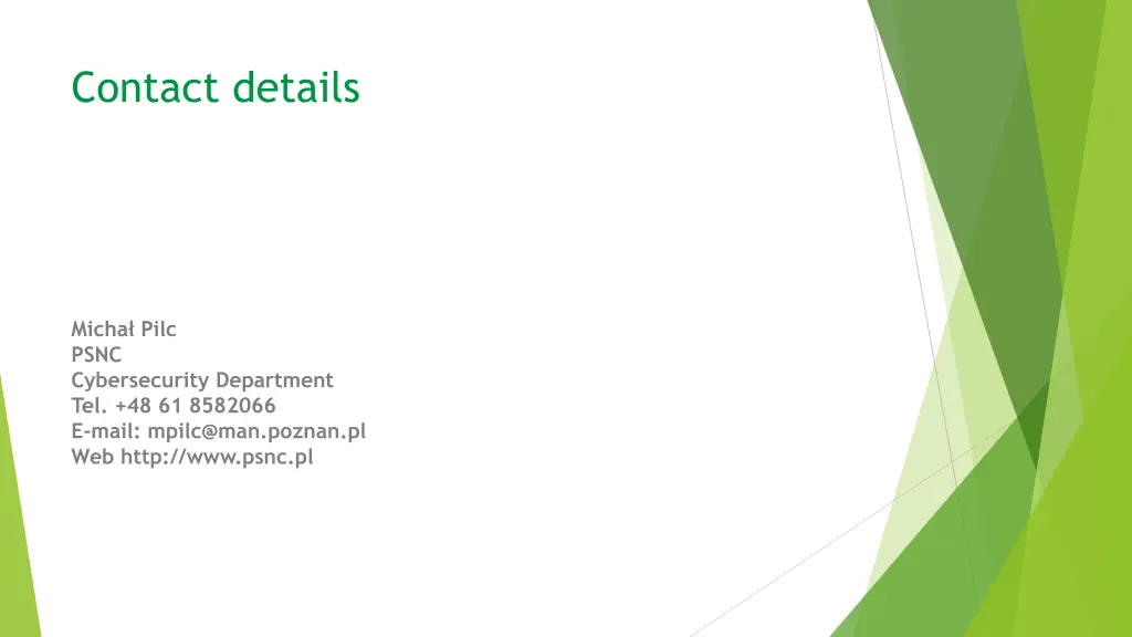 contact details