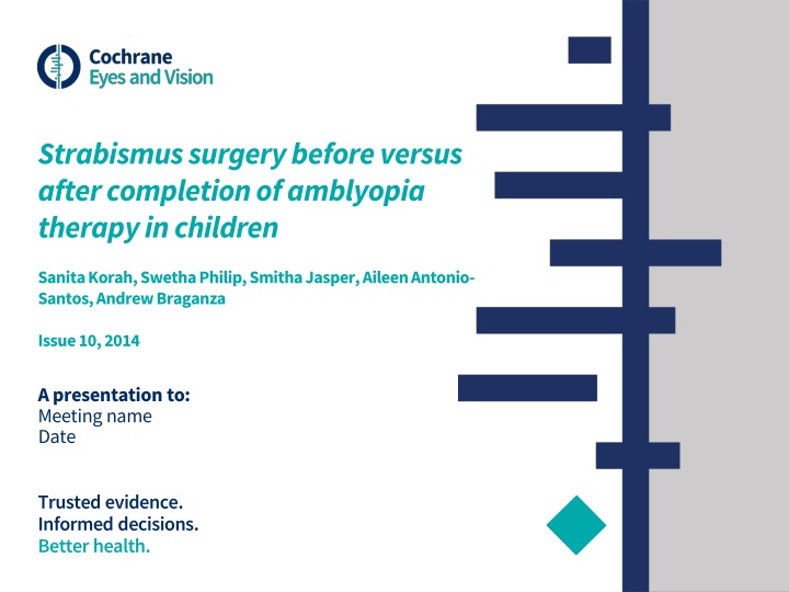 strabismus surgery before versus after completion