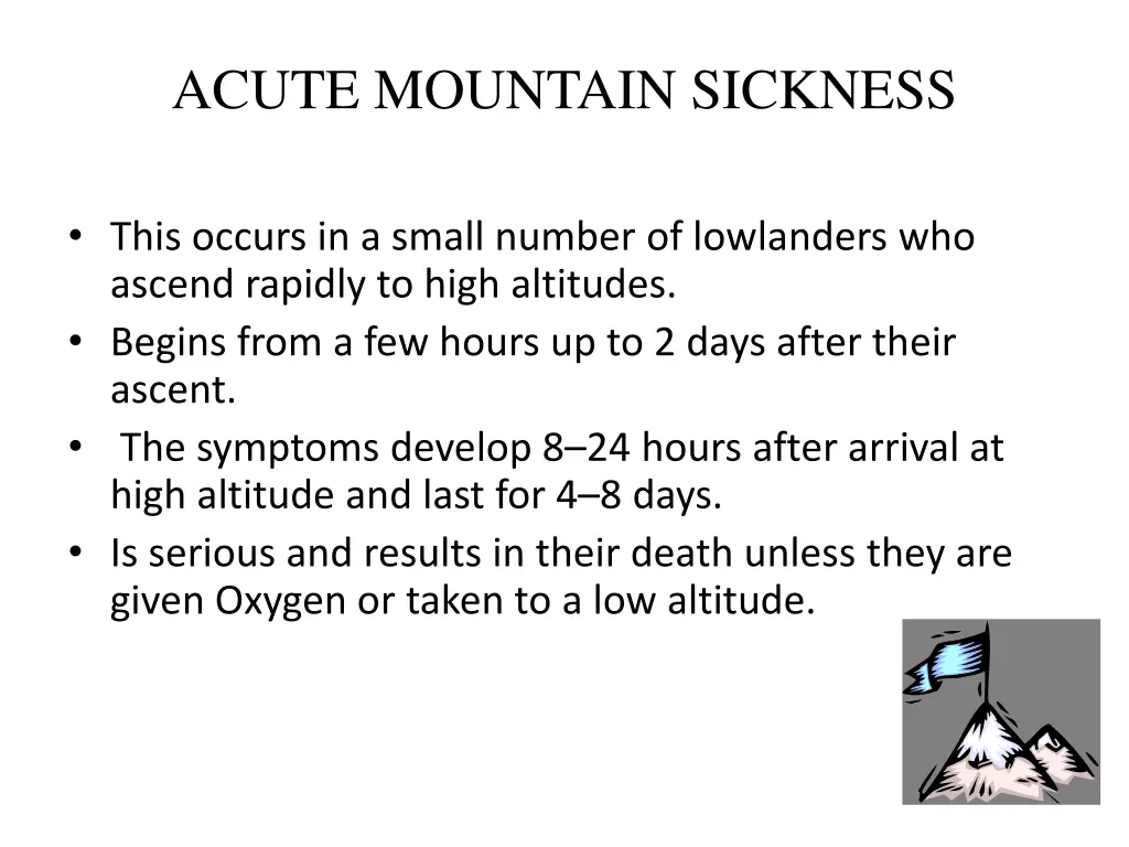 acute mountain sickness