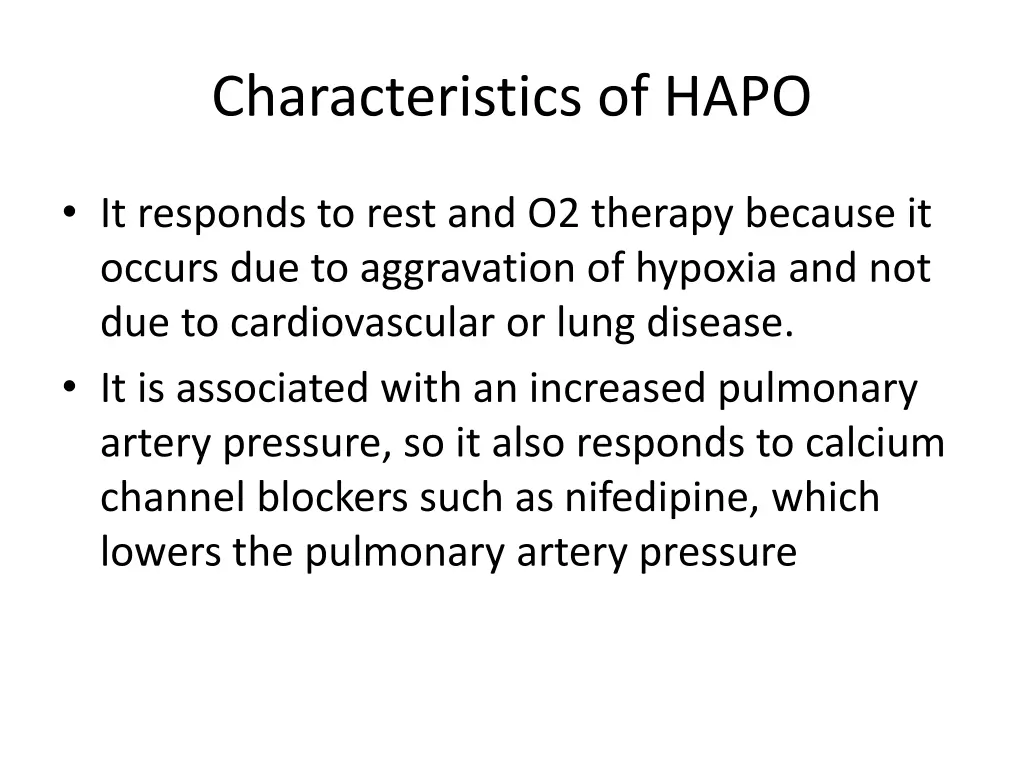 characteristics of hapo