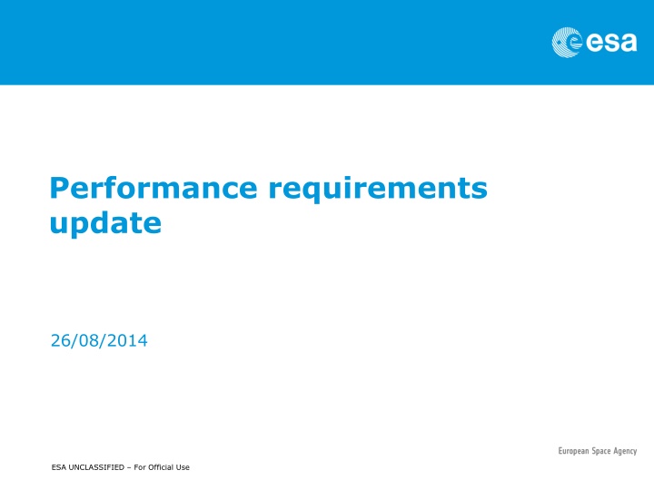 performance requirements update