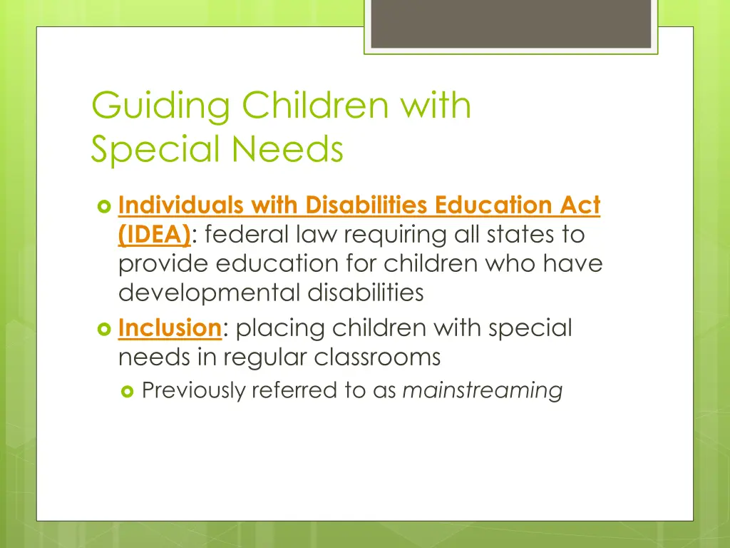 guiding children with special needs