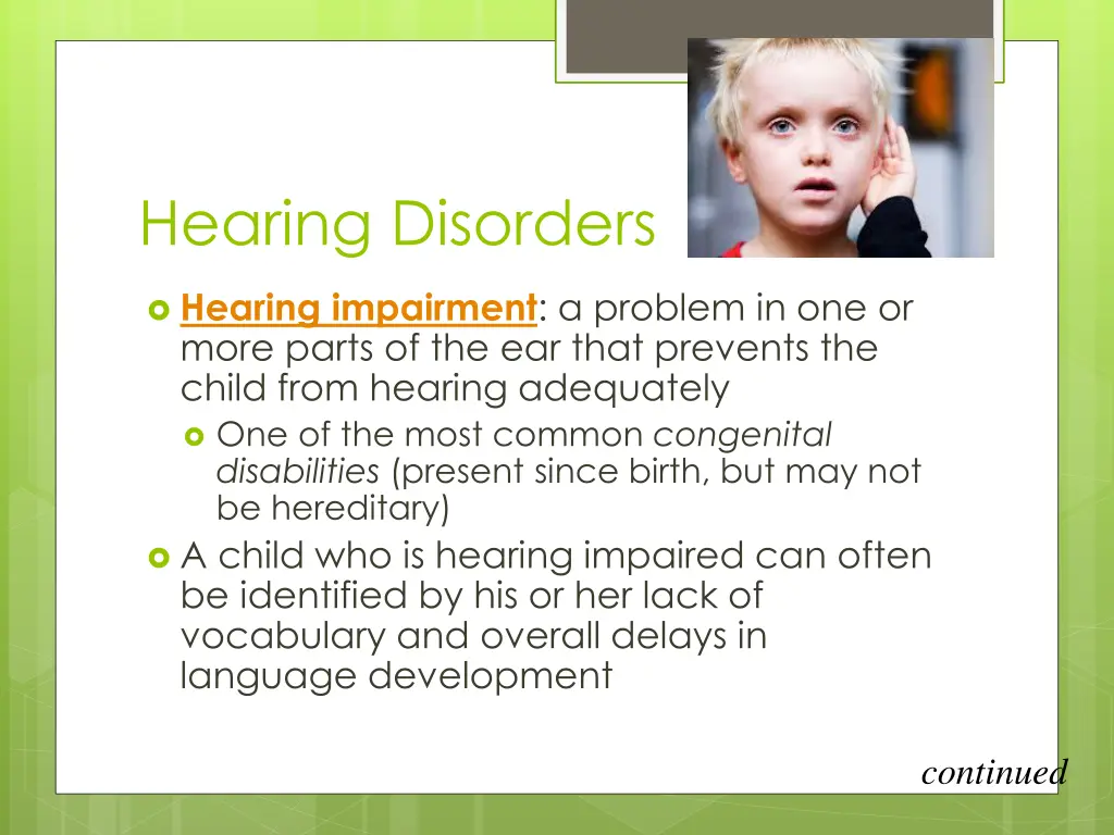 hearing disorders