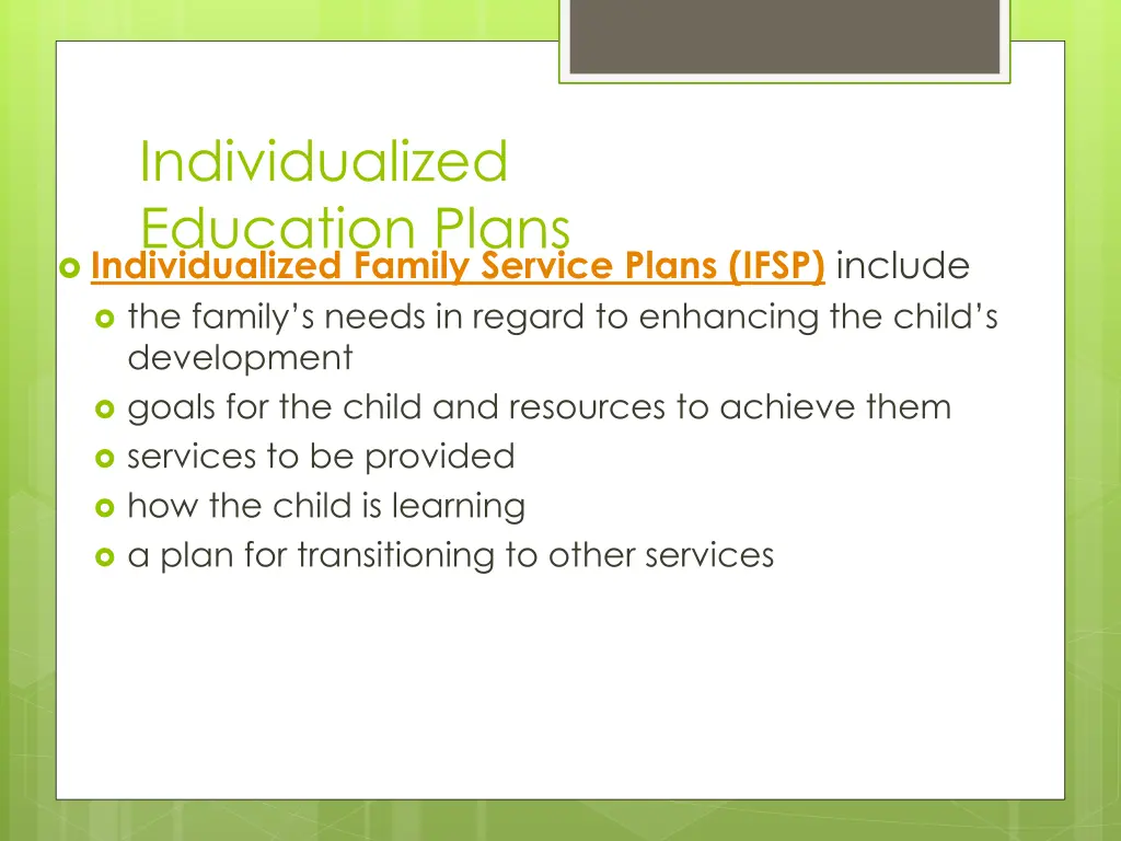 individualized education plans individualized