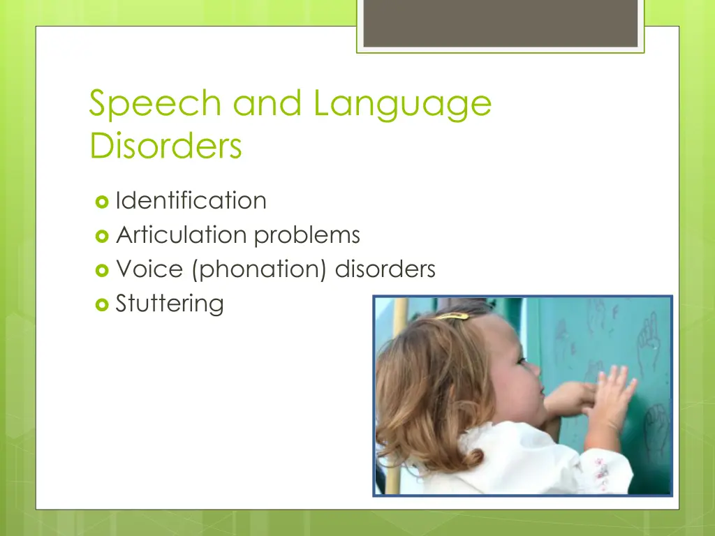 speech and language disorders