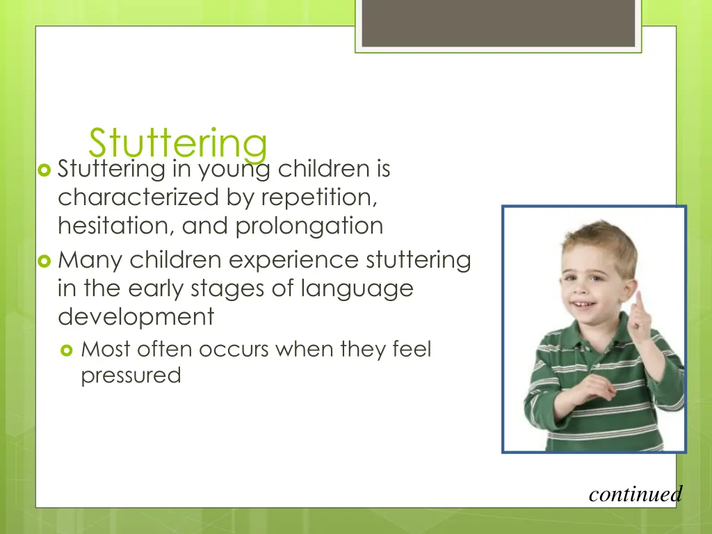 stuttering stuttering in young children