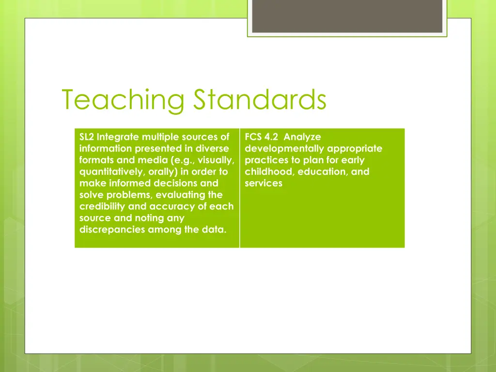 teaching standards