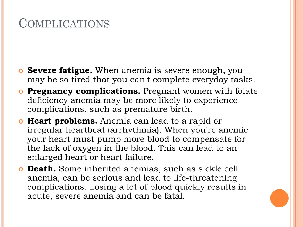 c omplications