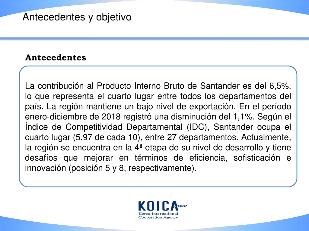 antecedentes y objetivo