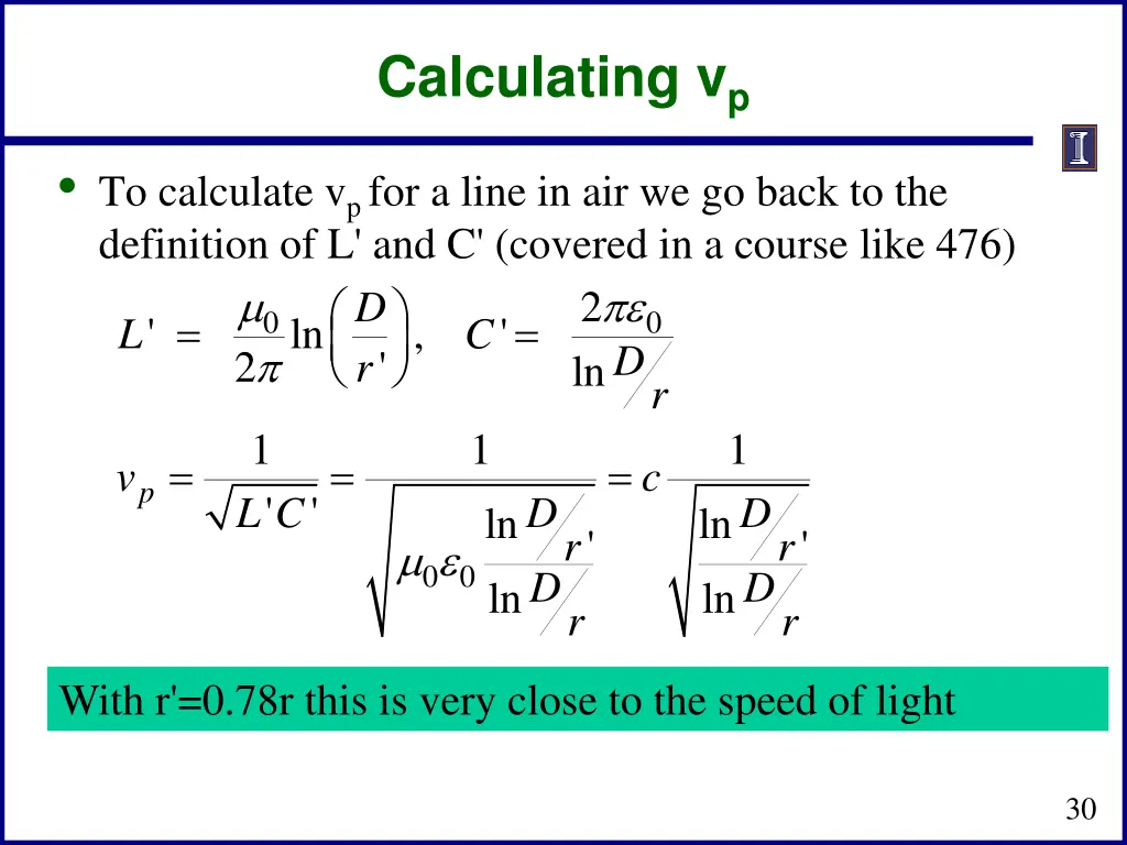 calculating v p