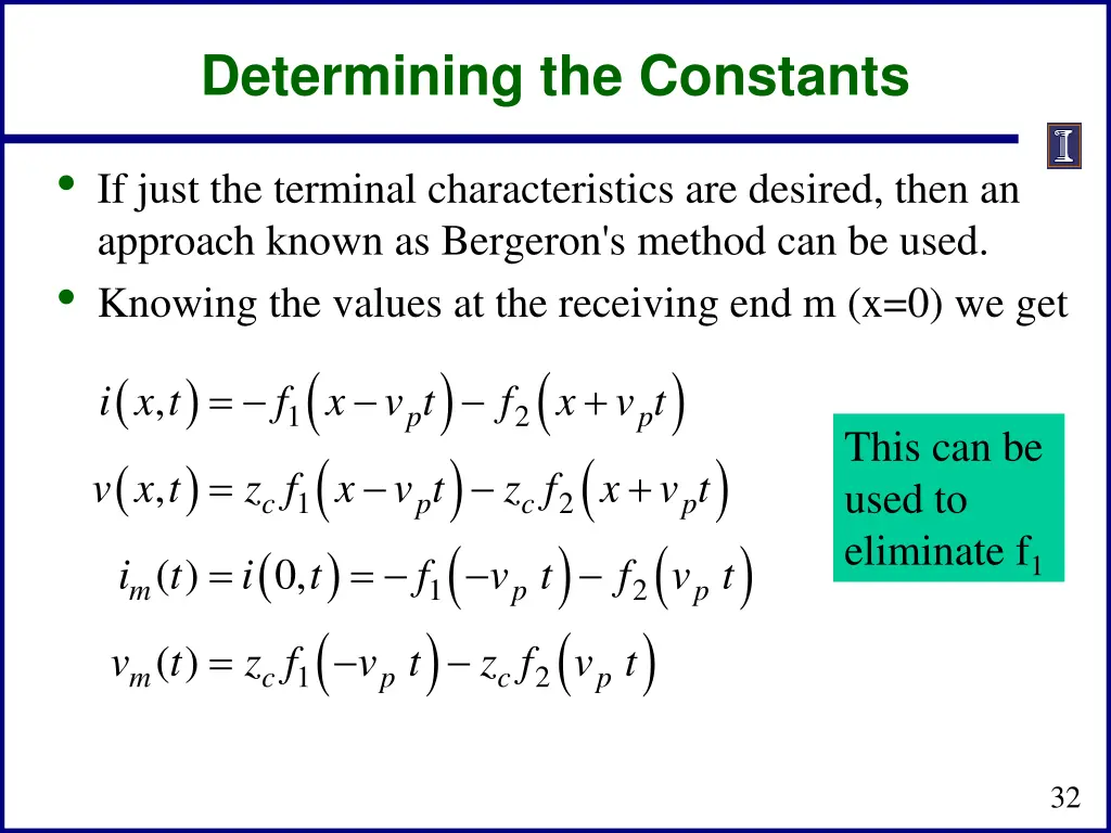 determining the constants