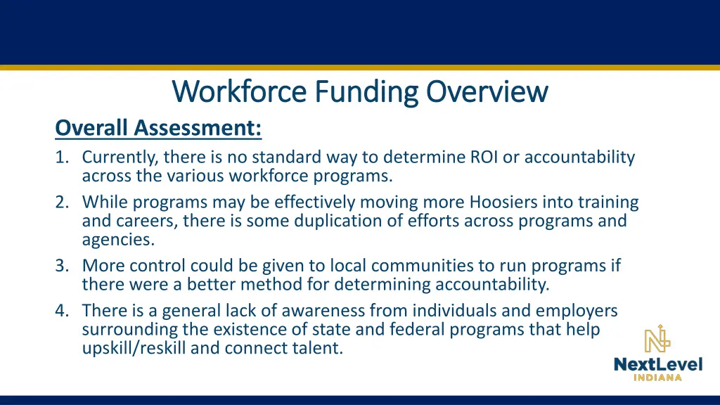 workforce funding overview workforce funding