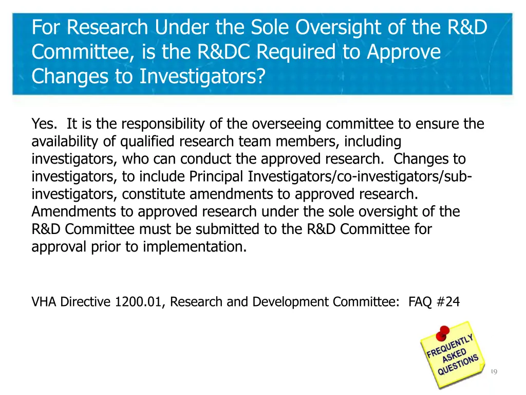 for research under the sole oversight