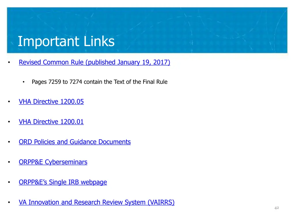 important links