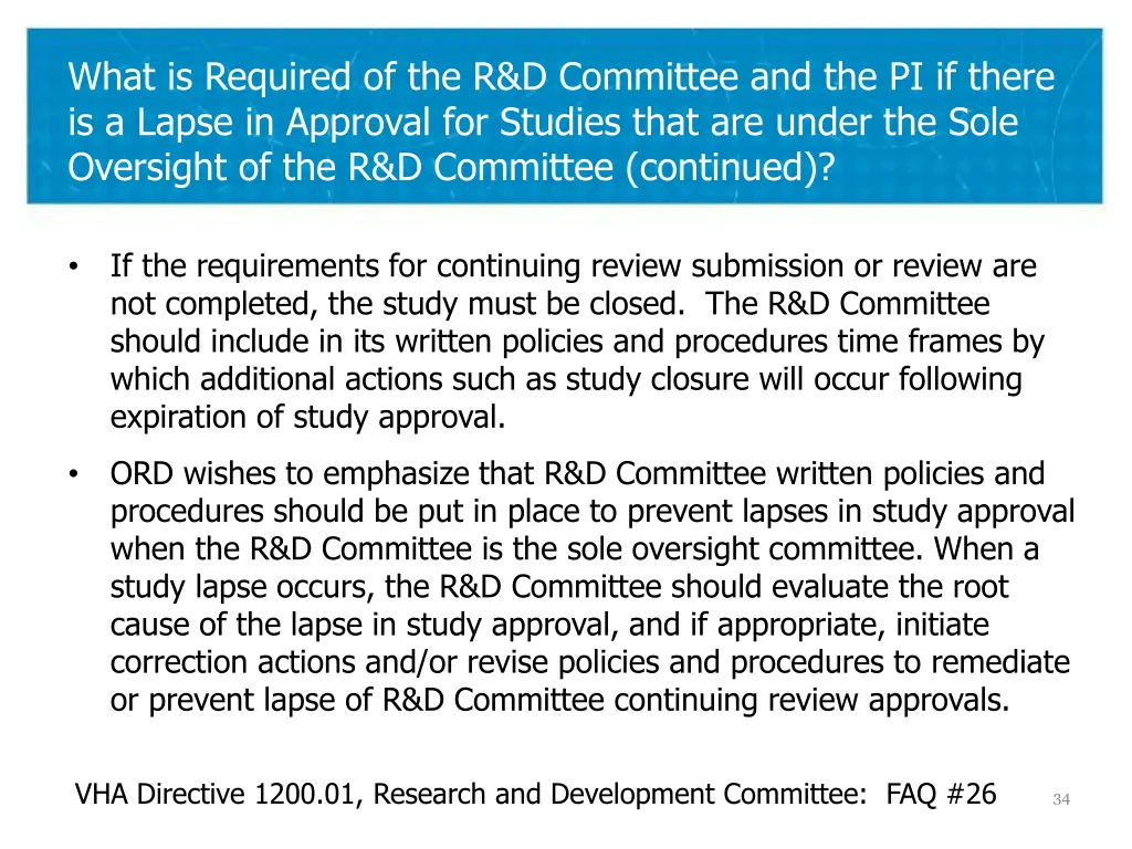 what is required of the r d committee 2