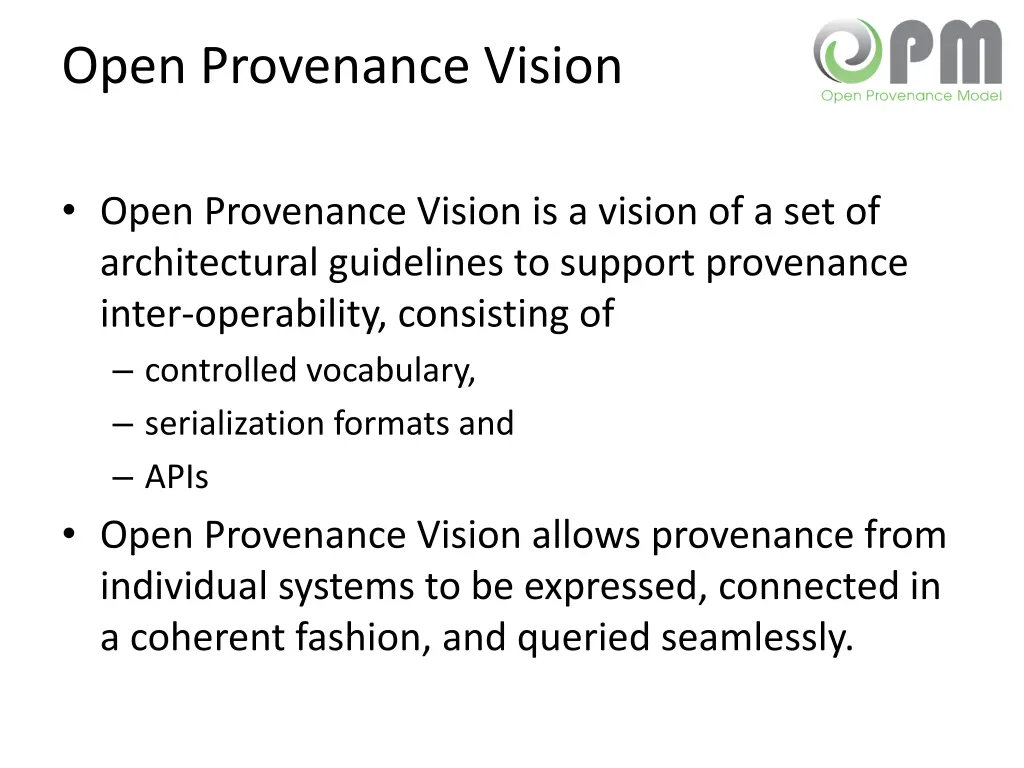 open provenance vision