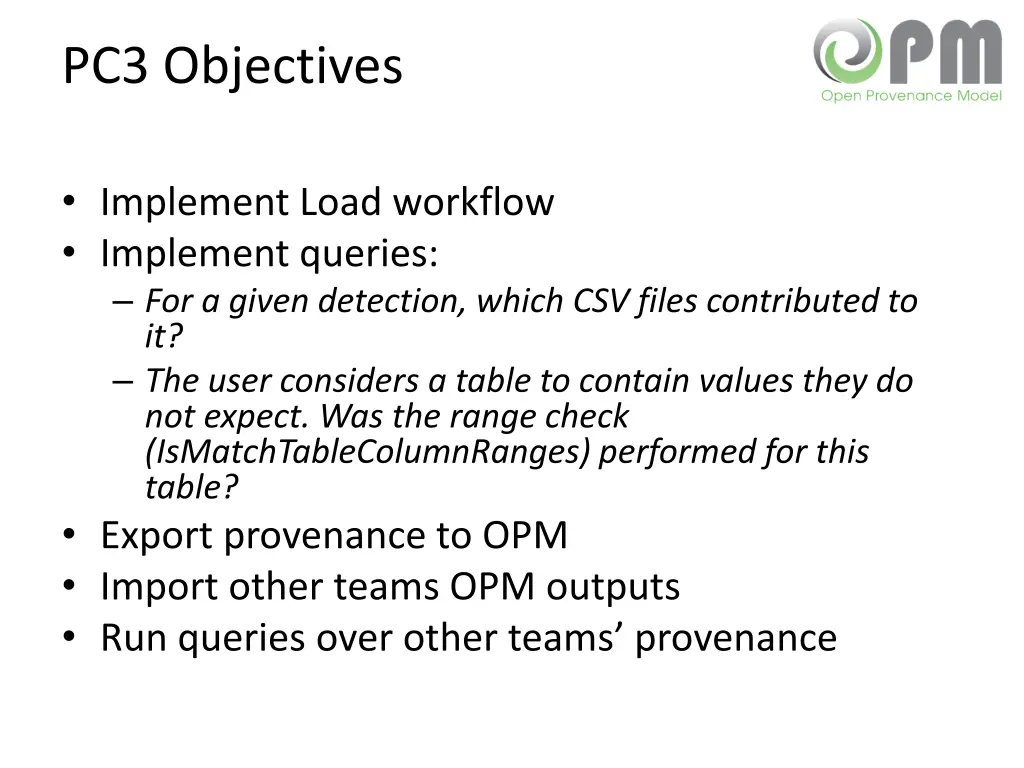 pc3 objectives