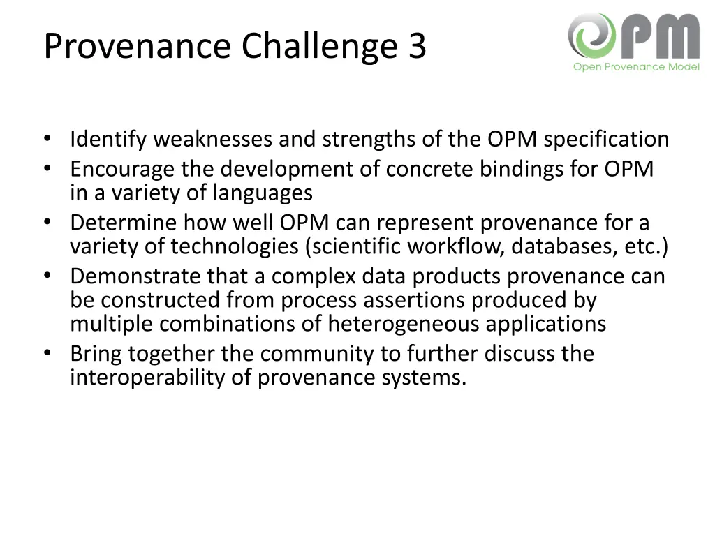 provenance challenge 3