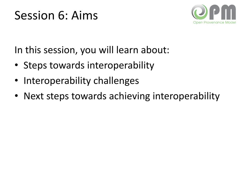 session 6 aims
